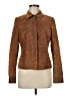 Worth 100% Leather Brown Leather Jacket Size 6 - photo 1