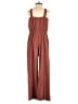 E&M Collection Solid Brown Jumpsuit Size S - photo 2