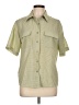 White Stag Houndstooth Green Short Sleeve Blouse Size 12 - photo 1