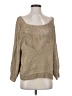 TOBI Metallic Tan Pullover Sweater Size S - photo 1