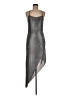 BCBGeneration Metallic Silver Cocktail Dress Size M - photo 1