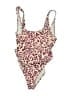 ASOS Animal Print Pink Green One Piece Swimsuit Size 4 - photo 1