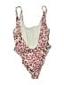 ASOS Animal Print Pink Green One Piece Swimsuit Size 4 - photo 2