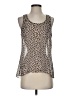 Unbranded 100% Polyester Tan Sleeveless Blouse Size S - photo 1