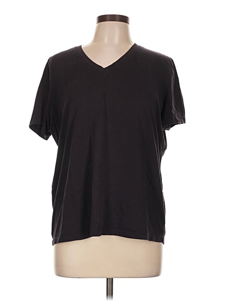 Pre-owned Lands' End Short Sleeve T-shirt In Black
