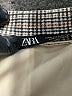 Zara Houndstooth Gray Casual Skirt Size M - photo 4