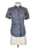 Theory Gray Short Sleeve Button-Down Shirt Size P (petite) - photo 1
