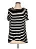 Old Navy Stripes Black Short Sleeve Top Size L - photo 1