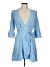 Miss Selfridge 100% Polyester Blue Cocktail Dress Size 6 Petite - photo 1