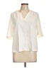 Joie 100% Polyester Ivory Short Sleeve Blouse Size L - photo 1