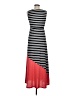 Unbranded 100% Polyester Stripes Red Casual Dress Size M - photo 2