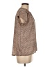H&M 100% Polyester Animal Print Brown Short Sleeve Blouse Size 8 - photo 4