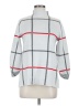 Tahari Plaid Silver Pullover Sweater Size M - photo 1