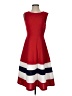 Shein Color Block Red Casual Dress Size 4 - photo 1