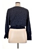 OLM Polka Dots Blue 3/4 Sleeve Blouse Size XL - photo 2