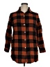 Unbranded 100% Polyester Plaid Brown 3/4 Sleeve Blouse Size XL - photo 1