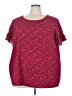 Lane Bryant 100% Polyester Pink Short Sleeve Blouse Size 28 - photo 1