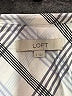 Ann Taylor LOFT Plaid Silver Long Sleeve Button-Down Shirt Size S - photo 7