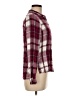 SO 100% Rayon Plaid Burgundy Long Sleeve Button-Down Shirt Size M - photo 4