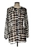 Cha Cha Vente Silver Long Sleeve Blouse Size L - photo 1