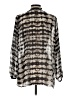 Cha Cha Vente Silver Long Sleeve Blouse Size L - photo 2