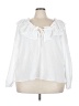 ELOQUII 100% Polyester White Long Sleeve Blouse Size 24 - photo 1