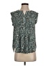 Ann Taylor LOFT 100% Polyester Animal Print Teal Sleeveless Blouse Size S - photo 1