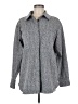 Athleta Tweed Gray Long Sleeve Button-Down Shirt Size M - photo 1