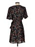 Aqua Floral Black Casual Dress Size S - photo 2