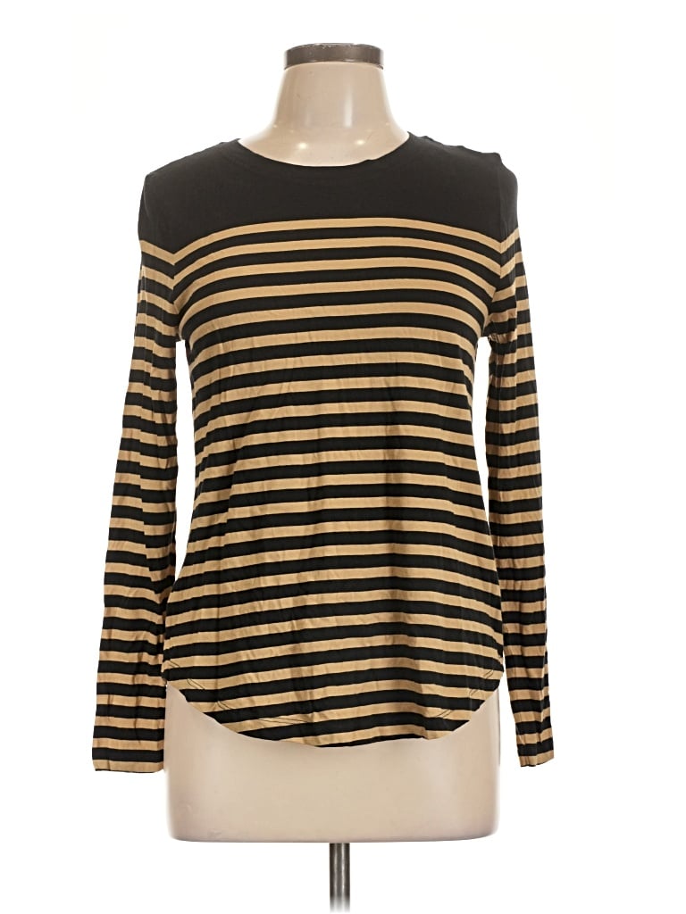 Pre-owned Ann Taylor Loft Long Sleeve T-shirt In Gold