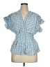 Max Studio Blue Short Sleeve Blouse Size XL - photo 1
