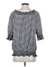 Tory Burch 100% Cotton Blue 3/4 Sleeve Blouse Size S - photo 2