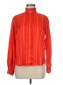 Evan Picone Stripes Orange Red Long Sleeve Blouse Size 8 - photo 1