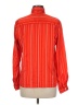 Evan Picone Stripes Orange Red Long Sleeve Blouse Size 8 - photo 2