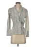 Petite Sophisticate 100% Polyester Houndstooth Gray Long Sleeve Blouse Size 2 Petite - photo 1