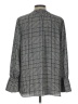 Versona 100% Polyester Houndstooth Gray Long Sleeve Blouse Size L - photo 2