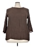 Unbranded Brown 3/4 Sleeve Blouse Size 3X - photo 1