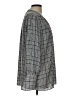 Versona 100% Polyester Houndstooth Gray Long Sleeve Blouse Size L - photo 4