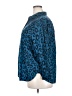 Chico's Animal Print Blue Long Sleeve Blouse Size XXL (4) - photo 5