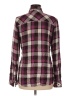 Gap 100% Rayon Plaid Purple Long Sleeve Button-Down Shirt Size M - photo 2