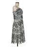 Venus 100% Polyester Paisley Gray Cocktail Dress Size 8 - photo 4