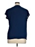 Unbranded 100% Polyester Blue Short Sleeve Blouse Size XL - photo 2