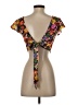 Shein 100% Polyester Floral Orange Tube Top Size 4 - photo 2