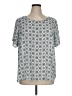 PREMISE 100% Polyester Graphic Gray Short Sleeve Top Size 1X - photo 1