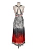 Shui Si Qing 100% Polyester Print Red Cocktail Dress Size M - photo 2
