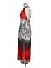 Shui Si Qing 100% Polyester Print Red Cocktail Dress Size M - photo 5