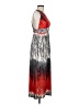 Shui Si Qing 100% Polyester Print Red Cocktail Dress Size M - photo 4