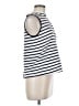 Amour Vert 100% Cotton Stripes White Sleeveless Button-Down Shirt Size M - photo 4