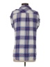 Rails Plaid Blue Short Sleeve Blouse Size XS - photo 2