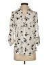 Iz Byer 100% Polyester Print Ivory 3/4 Sleeve Blouse Size S - photo 1